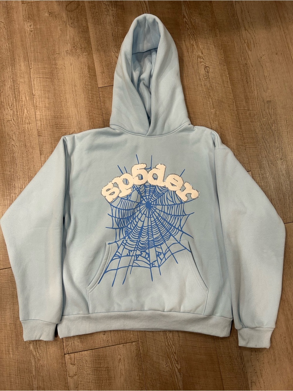 Sp5der Blue Hoodie